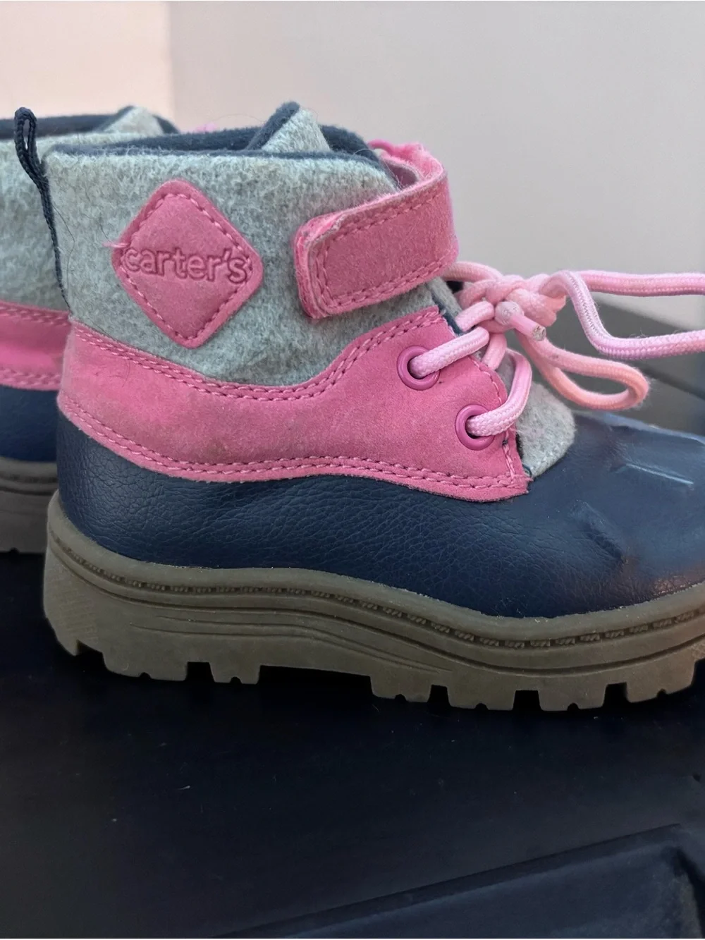 Carter's Pink, Navy & Gray Toddler Winter Boots
